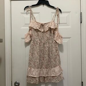 NWT Woven Pink size small pink floral eyelet sundress